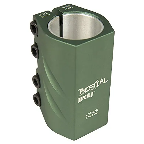 Bestial Wolf Crab morsetto monopattino verde 4 viti