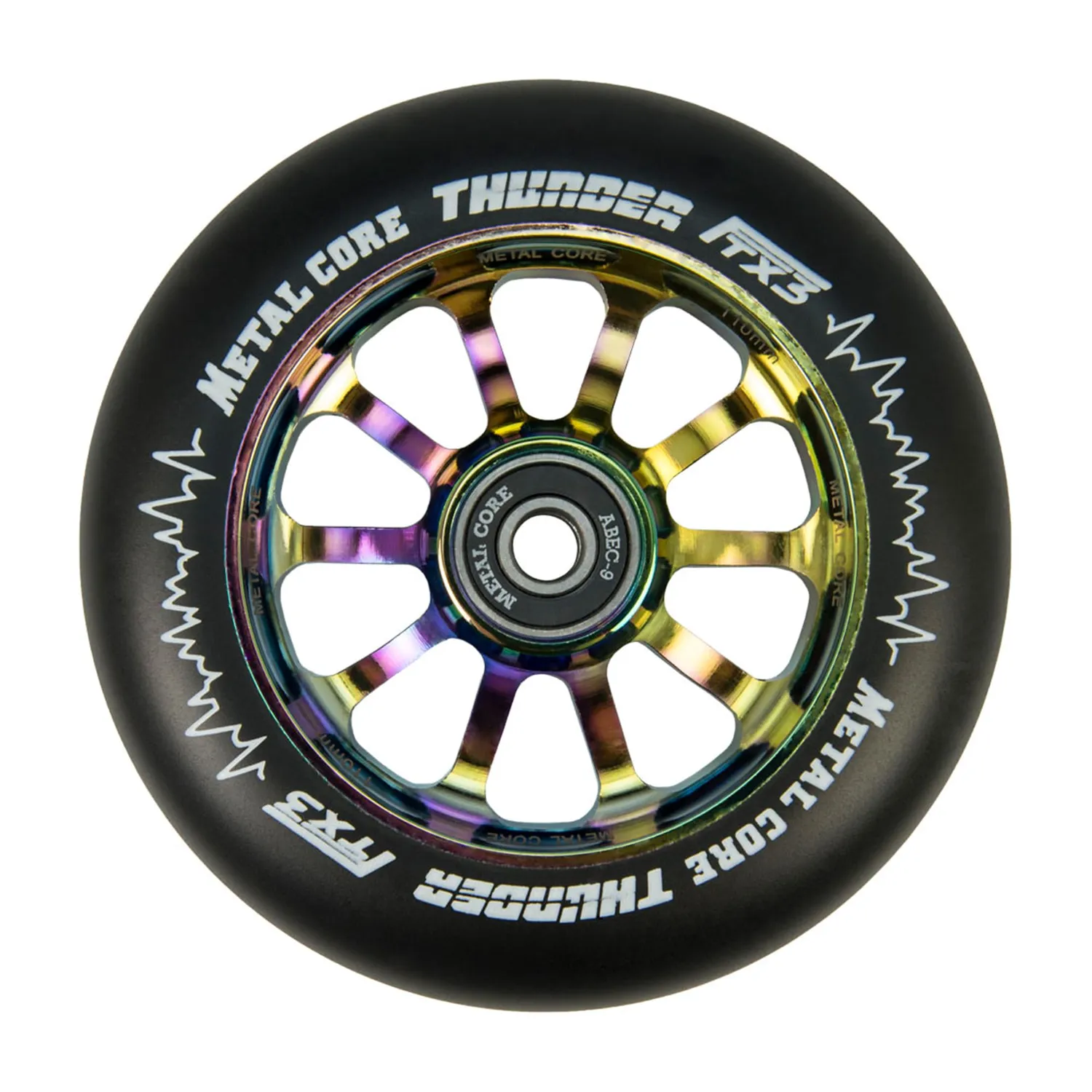 Bestial Wolf Metal Core Thunder ruota 110 mm nero arcobaleno