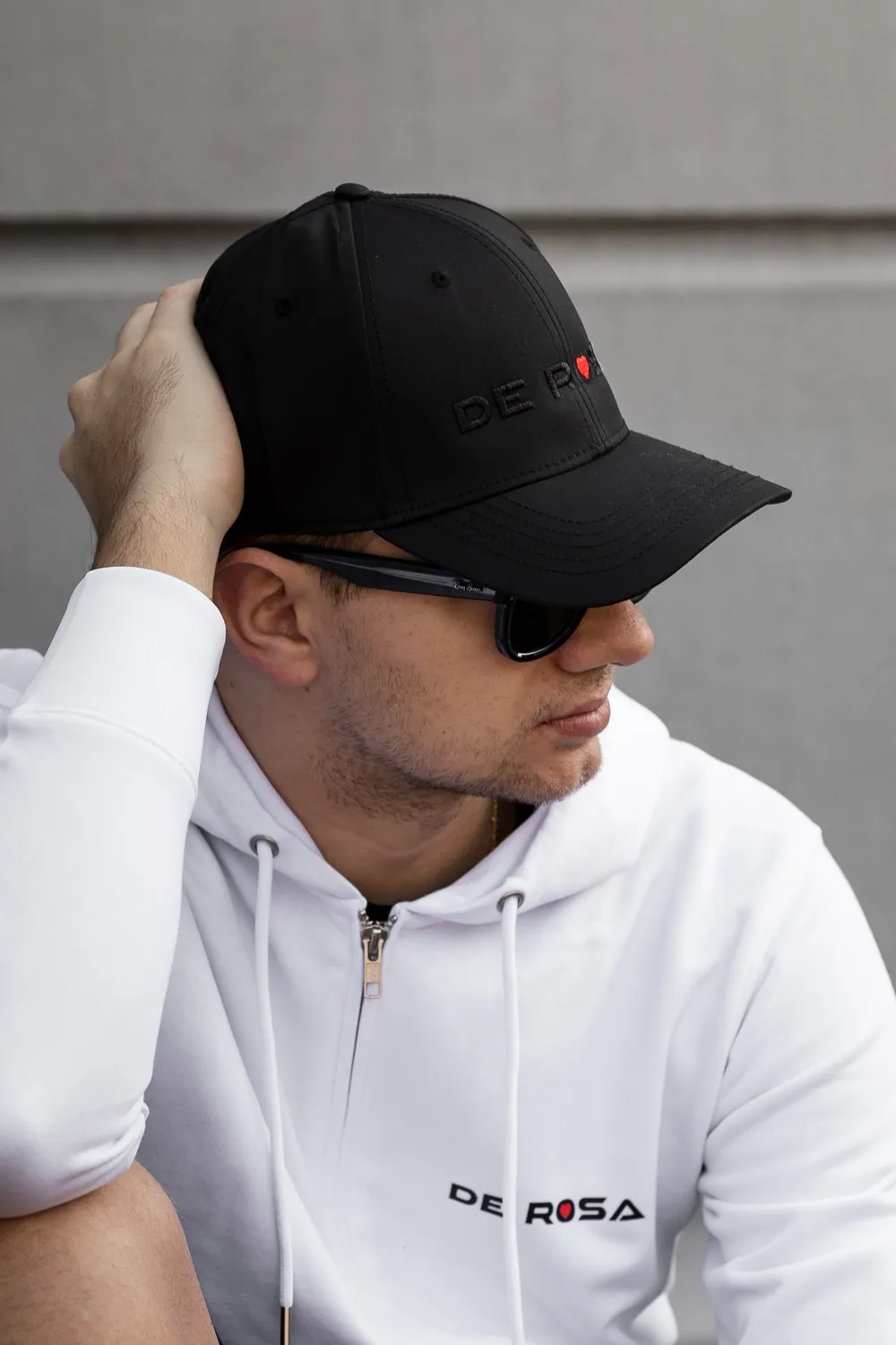 De Rosa 2026 Embroidered Cap cappellino ricamato nero cuore rosso