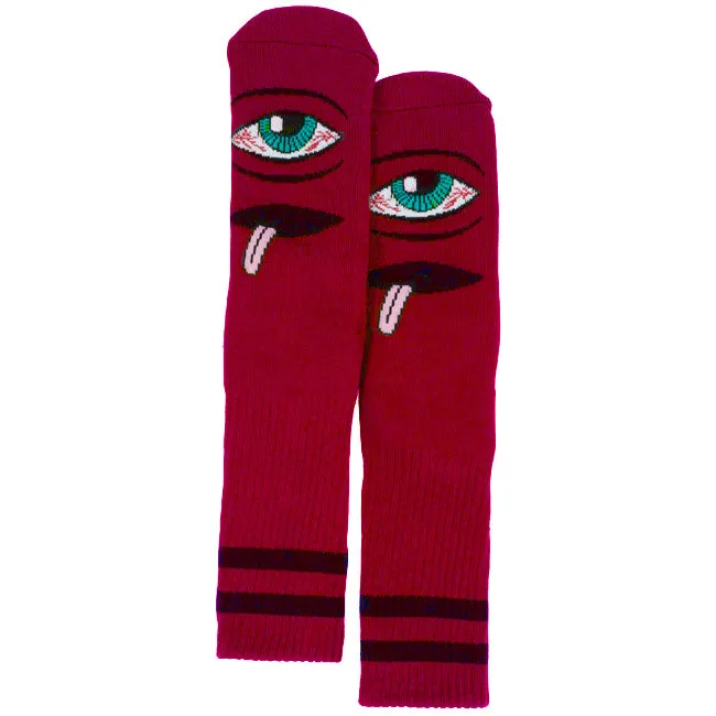 Toy Machine Bloodshot Eye calzini rossi cotone skate