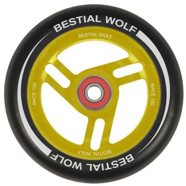 Bestial Wolf Race ruota monopattino 100mm gialla
