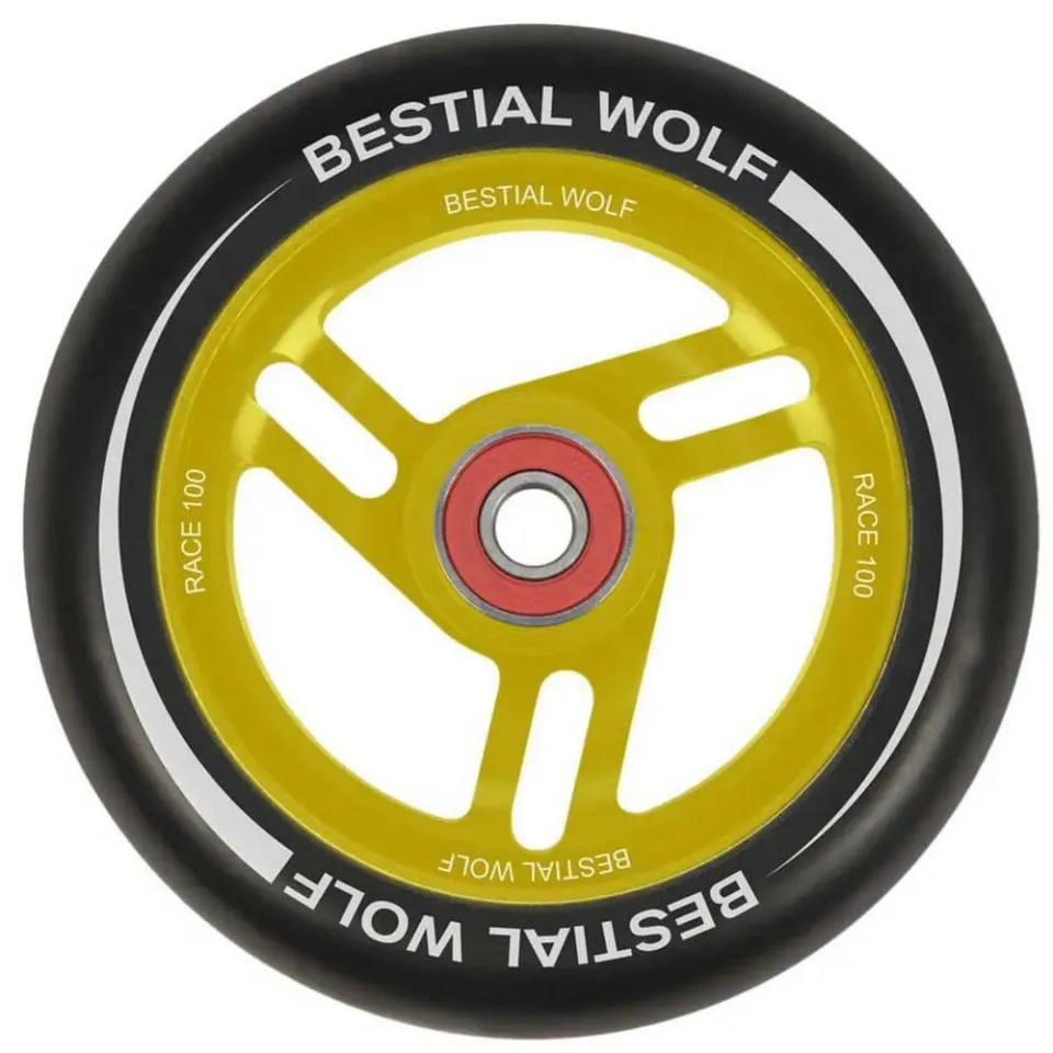 Bestial Wolf Race ruota monopattino 100mm gialla