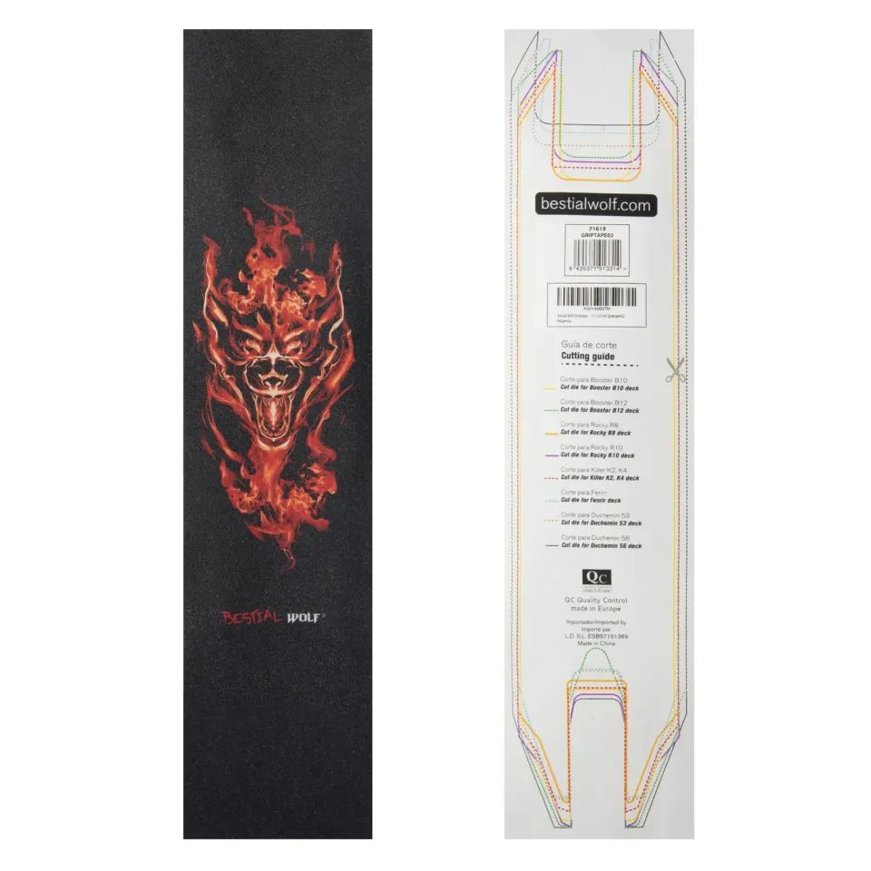 Bestial Wolf Griptape 52 griptape 12x53 cm antiscivolo