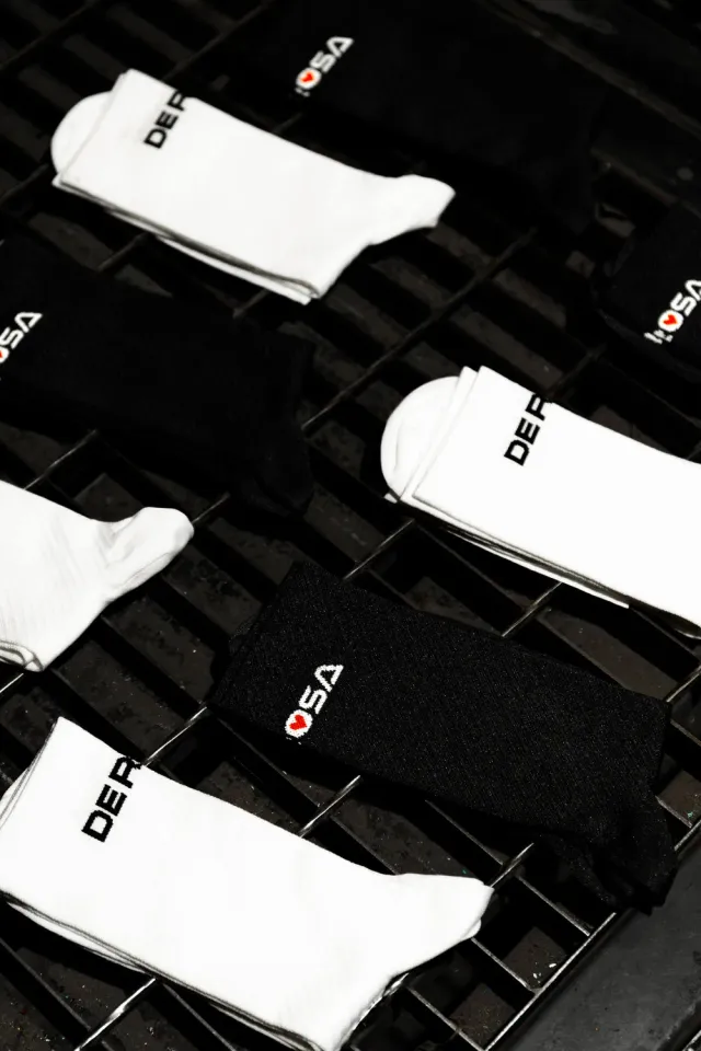 De Rosa Cycling Socks calzini ciclismo nero bianco 2 paia batteriostatici
