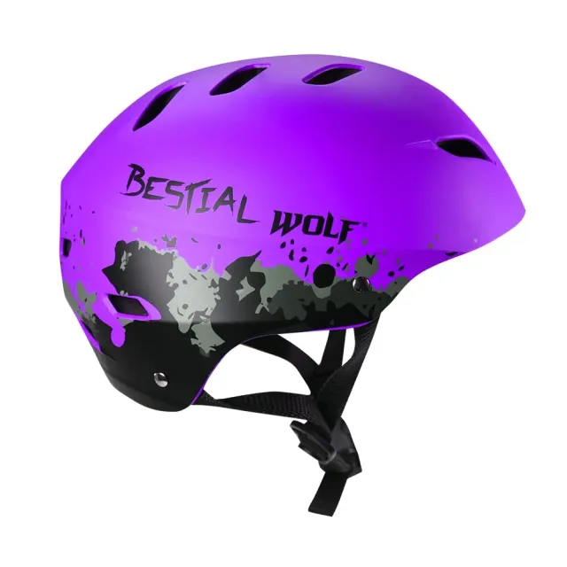 Bestial Wolf Shell casco skate viola opaco regolabile