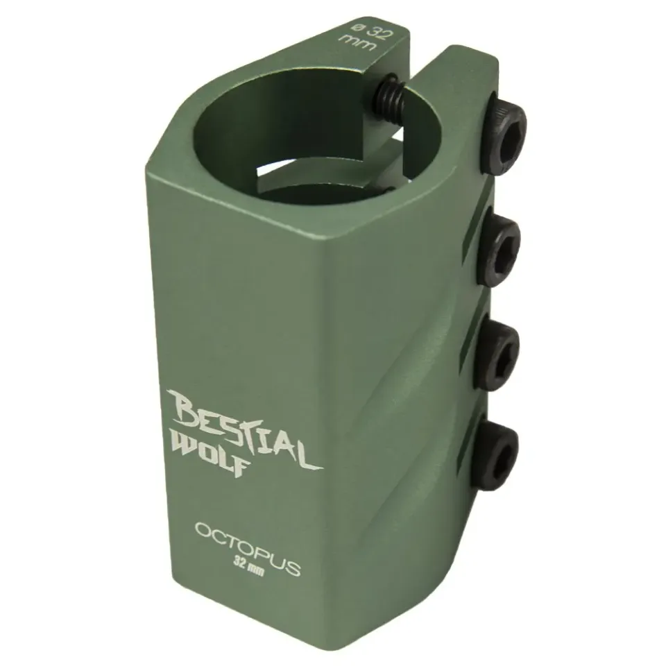 Bestial Wolf Octopus morsetto monopattino verde