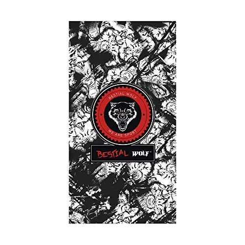 Bestial Wolf telo mare 90x170 cm cotone nero
