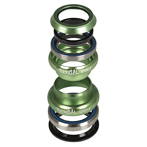 Bestial Wolf Head serie sterzo monopattino verde 60 mm