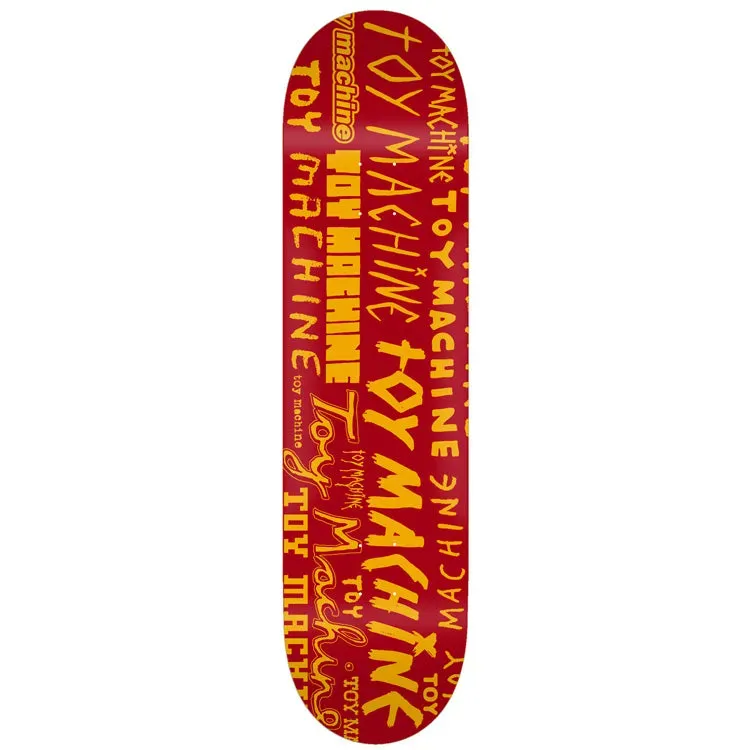 Toy Machine Word Marks Red tavola skate 8.00