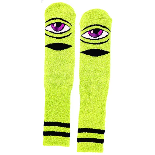 Toy Machine Heather Sect Eye Neon calzini skate alti