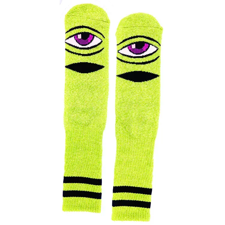 Toy Machine Heather Sect Eye Neon calzini skate alti