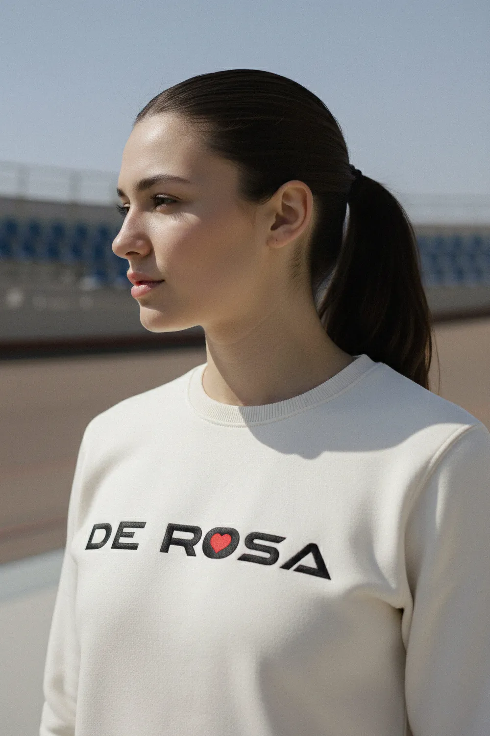 De Rosa Embroidered Crewneck felpa girocollo cotone bio
