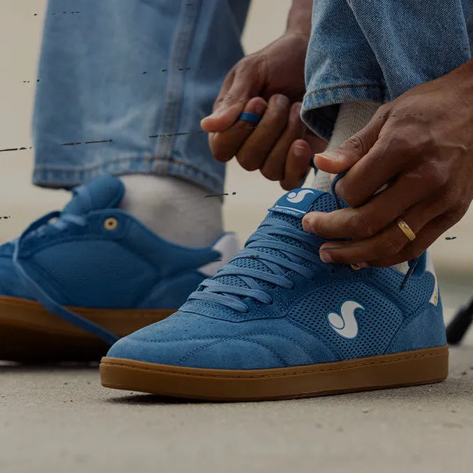 DVS Core 95 scarpe skate bluestone white gum suede