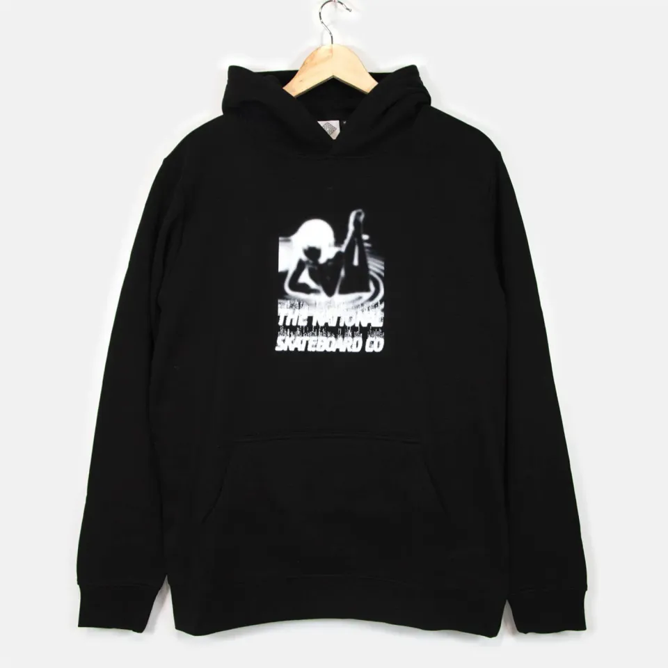 The National Ethereal felpa cappuccio nera regular fit