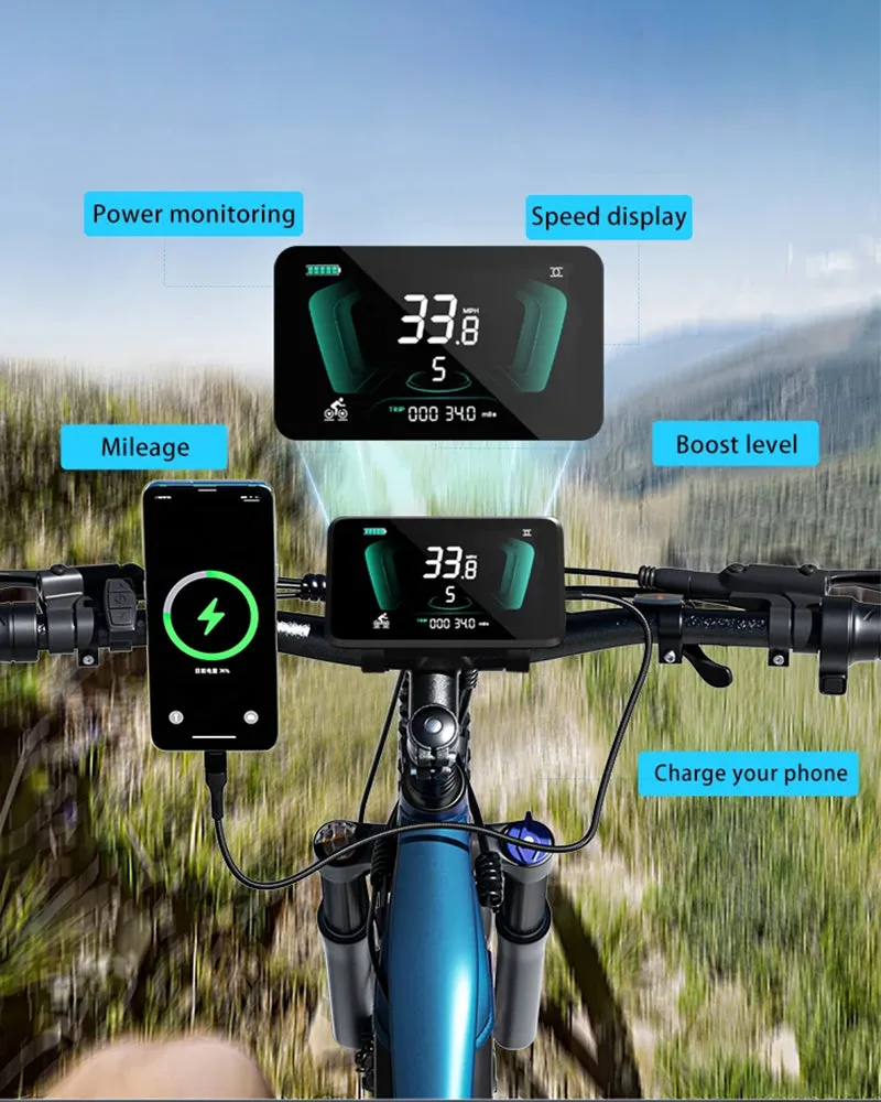 Puluma PH001 Bici Elettrica 48V 20Ah Blu Biammortizzata