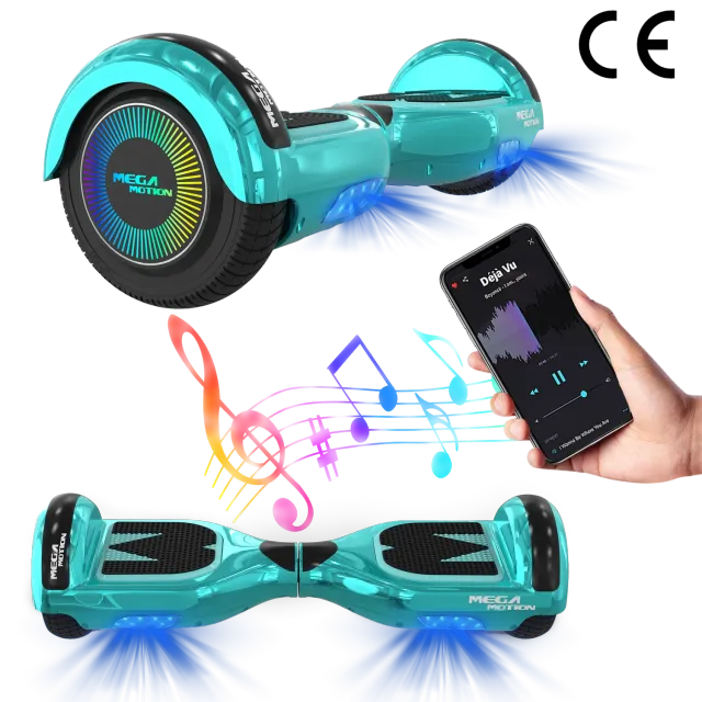 MEGA MOTION A03 hoverboard bambini blu LED Bluetooth