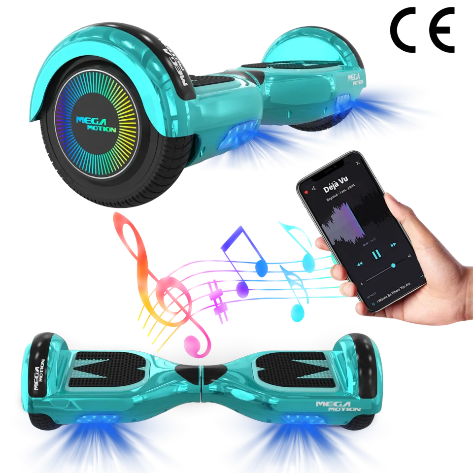 MEGA MOTION A03 hoverboard bambini blu LED Bluetooth