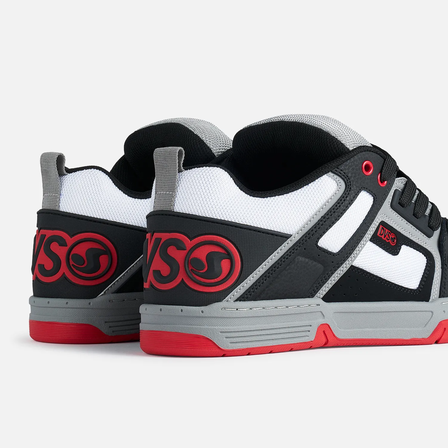 DVS Comanche scarpe skate nero bianco rosso imbottite