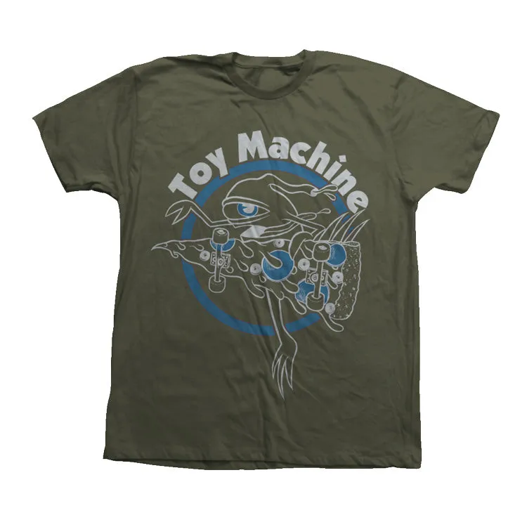 Toy Machine Pizza Youth maglietta Army taglia Youth cotone
