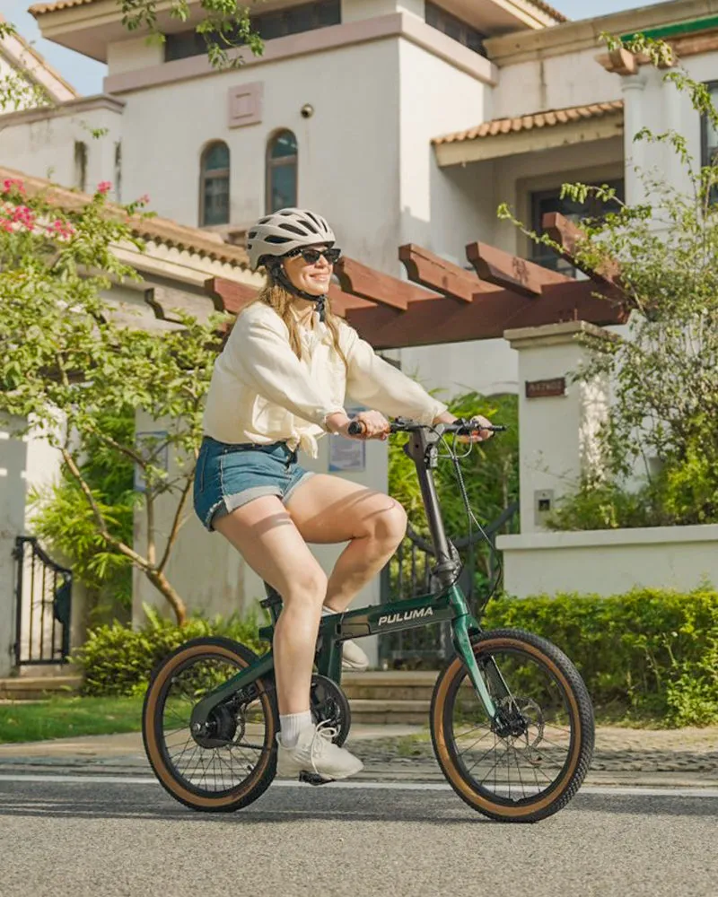 PULUMA PT20 bici elettrica pieghevole verde carbonio