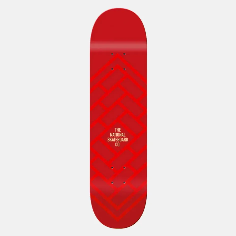 The National Logo Gloss tavola skateboard 8.0" rossa concave medio