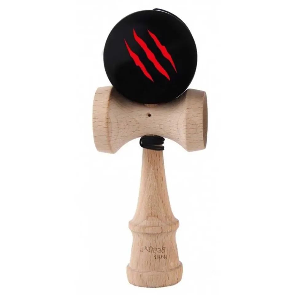 Bestial Wolf kendama legno rosso bilanciato