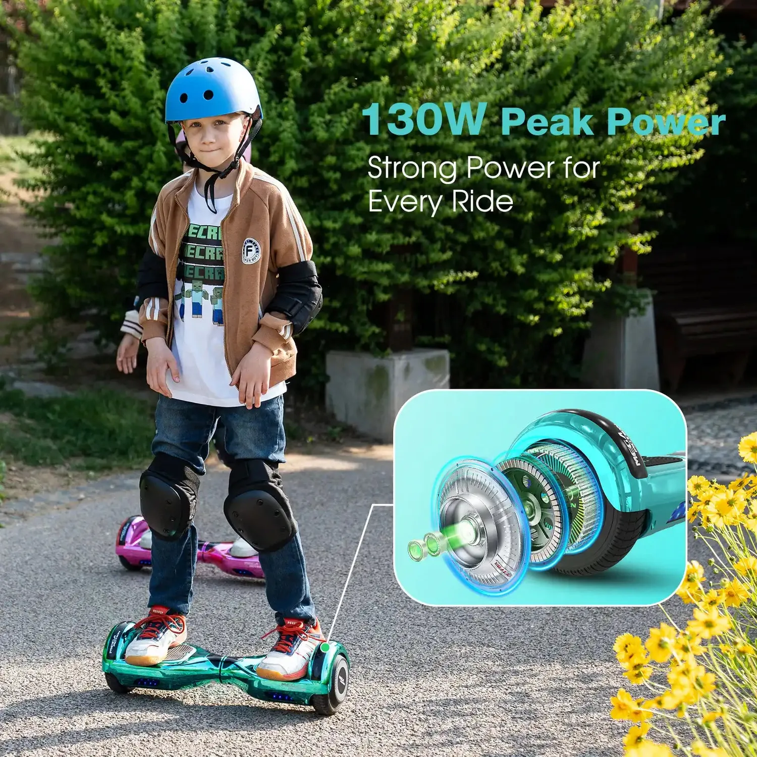 Mega Motion A03 hoverboard bambini 6,5 pollici LED combo