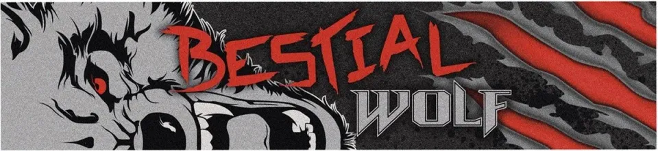 Bestial Wolf griptape monopattino 12x53 cm nero
