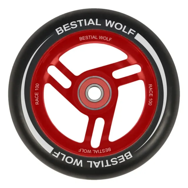 Bestial Wolf Race ruota 100 mm rossa ABEC9