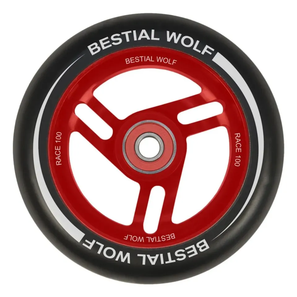 Bestial Wolf Race ruota 100 mm rossa ABEC9