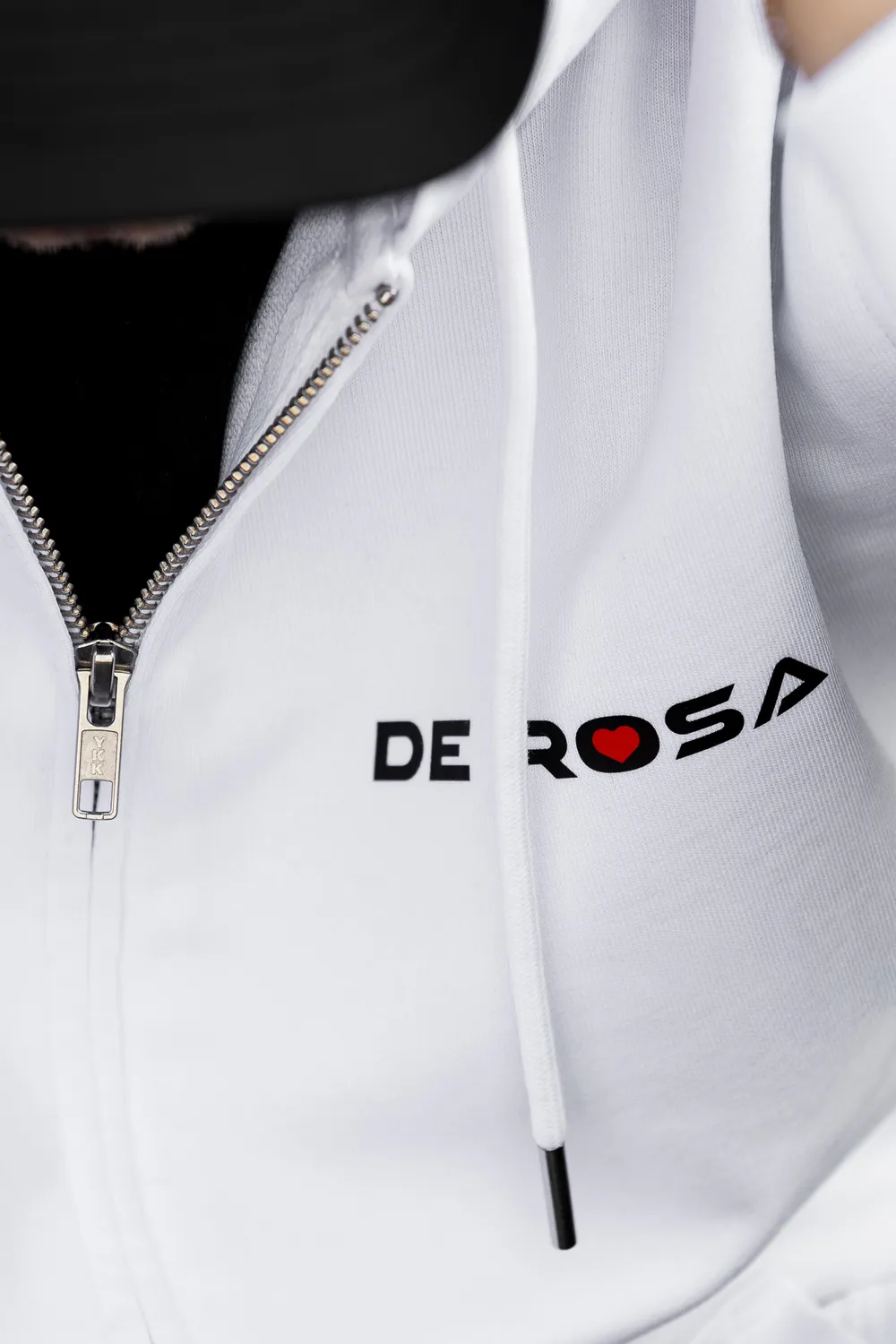 De Rosa 2026 Zip Hoodie Felpa con Cappuccio Cotone