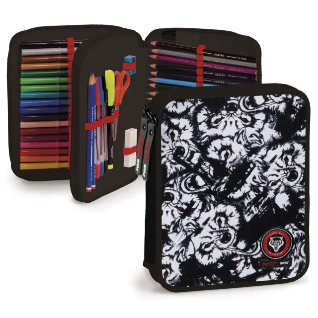Bestial Wolf astuccio triplo scuola capiente