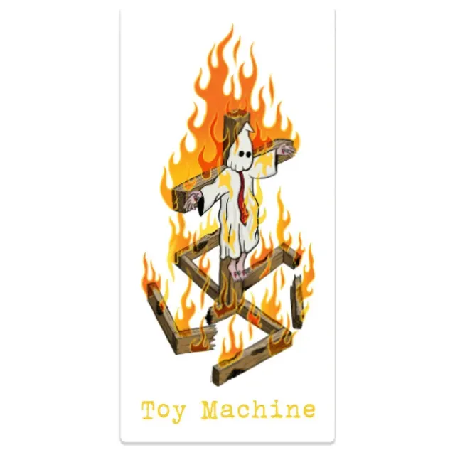 Toy Machine Charred Cross adesivo skate 6x3