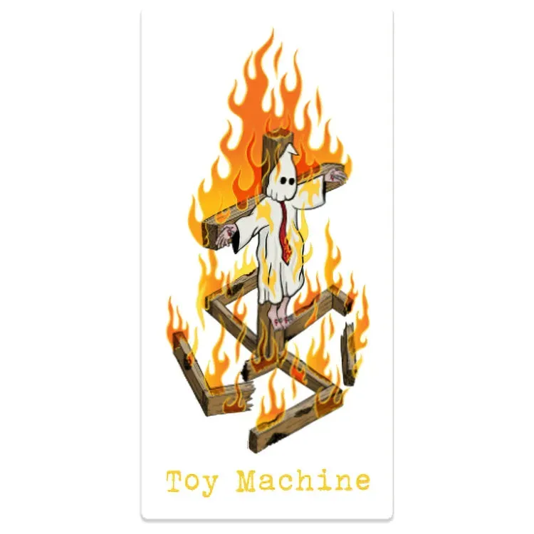 Toy Machine Charred Cross adesivo skate 6x3