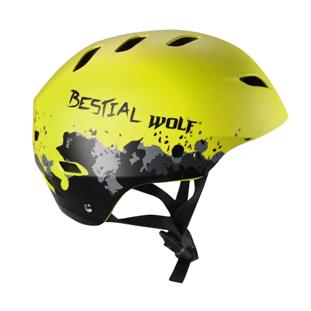 Bestial Wolf Shell casco skate verde opaco regolabile