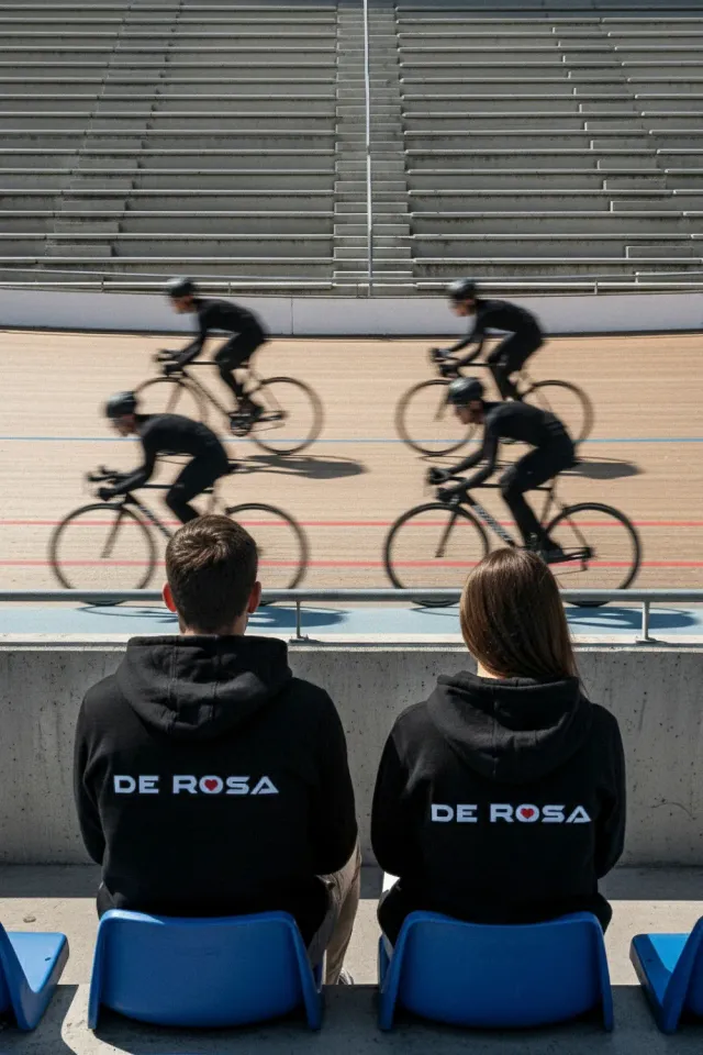 De Rosa Zip Hoodie felpa con cappuccio cotone bio con zip