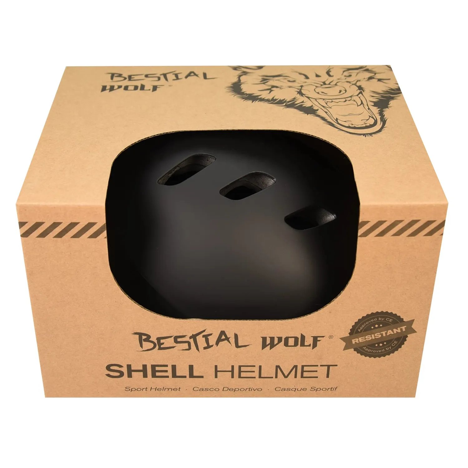 Bestial Wolf Shell casco skate comet opaco regolabile