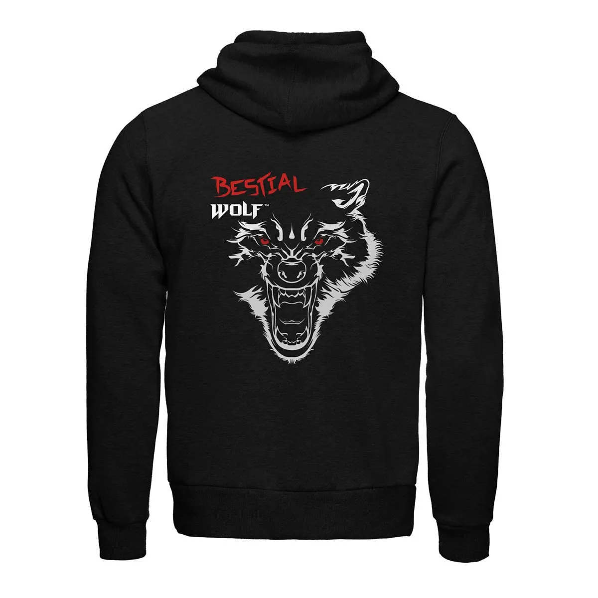 Bestial Wolf Chopper felpa con cappuccio M nera lupo