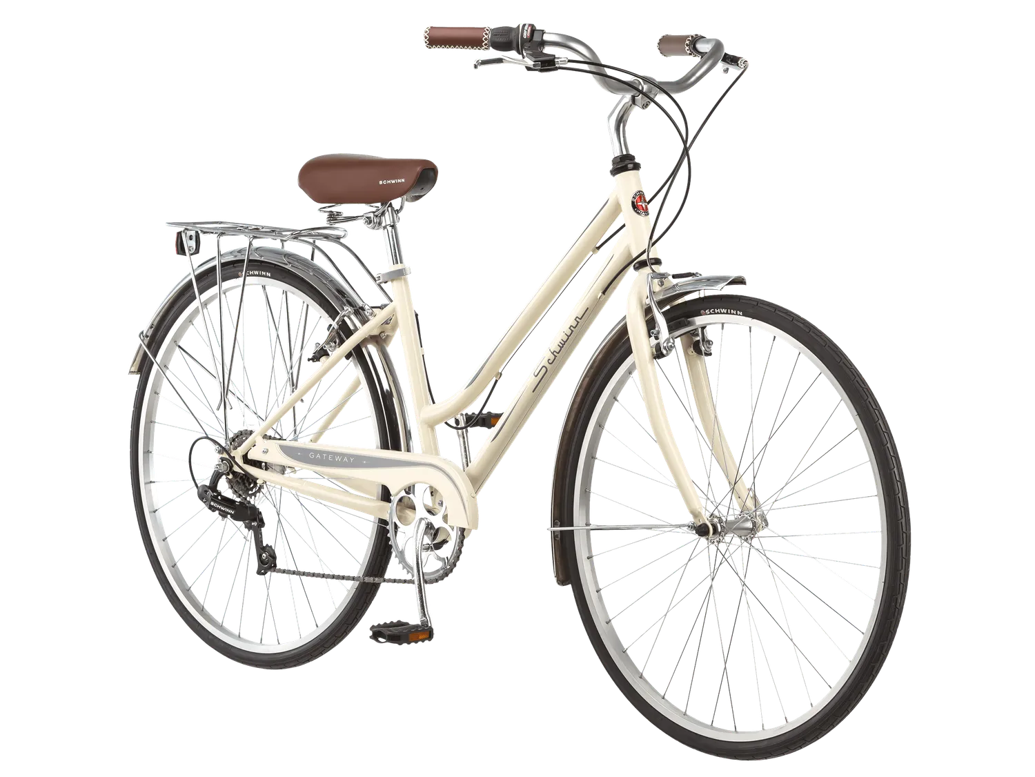 Schwinn Gateway bici ibrida 700c crema da città