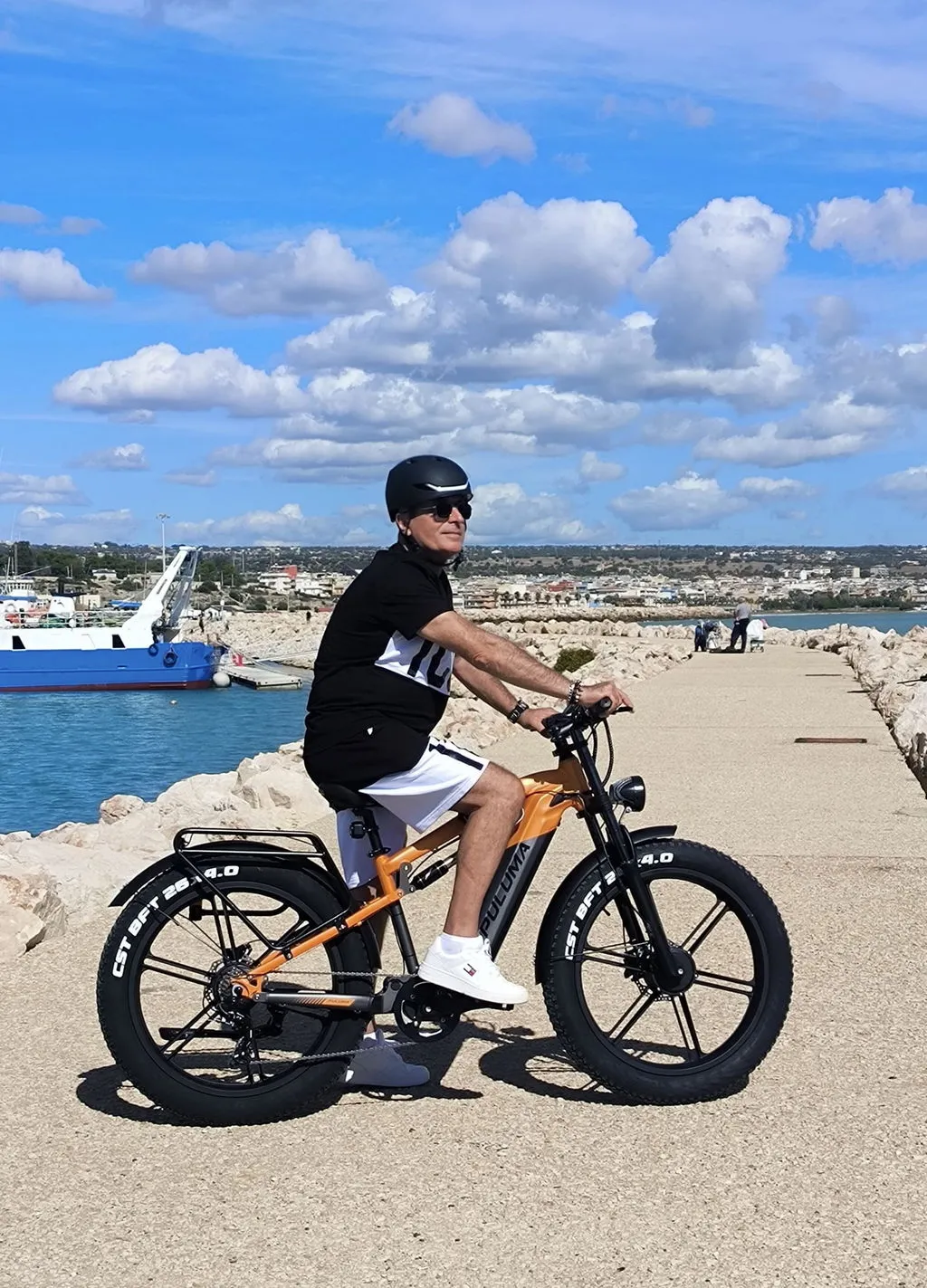 Puluma PH003 ebike fat bike arancione 26" biammortizzata