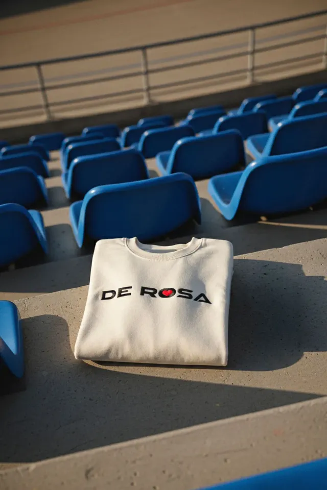 De Rosa Embroidered Crewneck felpa girocollo cotone bio