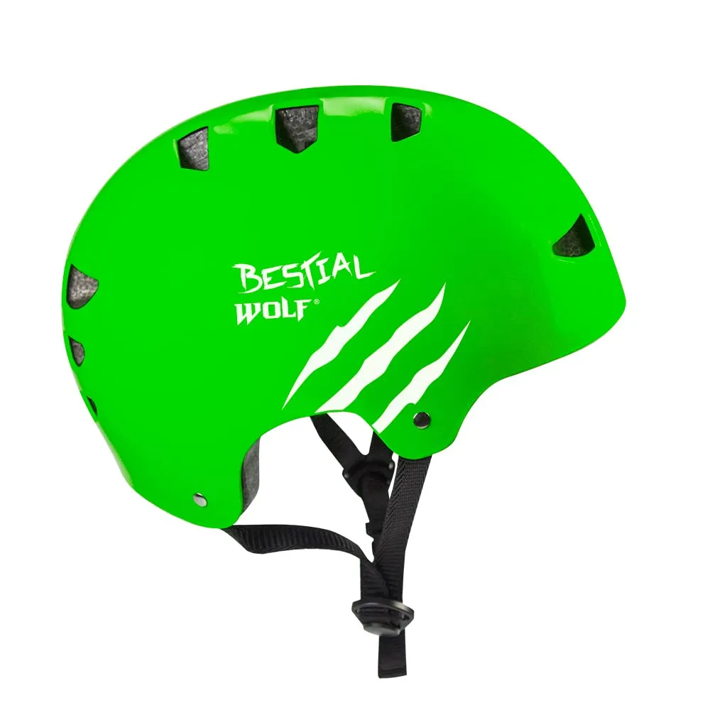Bestial Wolf Skull casco skate bambino adulto regolabile