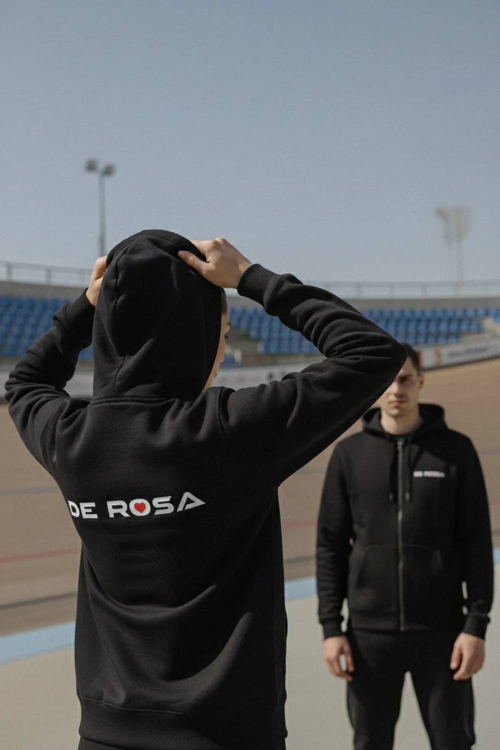 De Rosa Zip Hoodie felpa con cappuccio cotone bio con zip