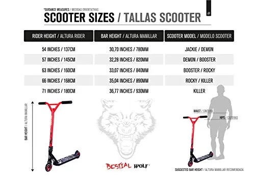 Bestial Wolf Booster B18 monopattino viola semi-pro
