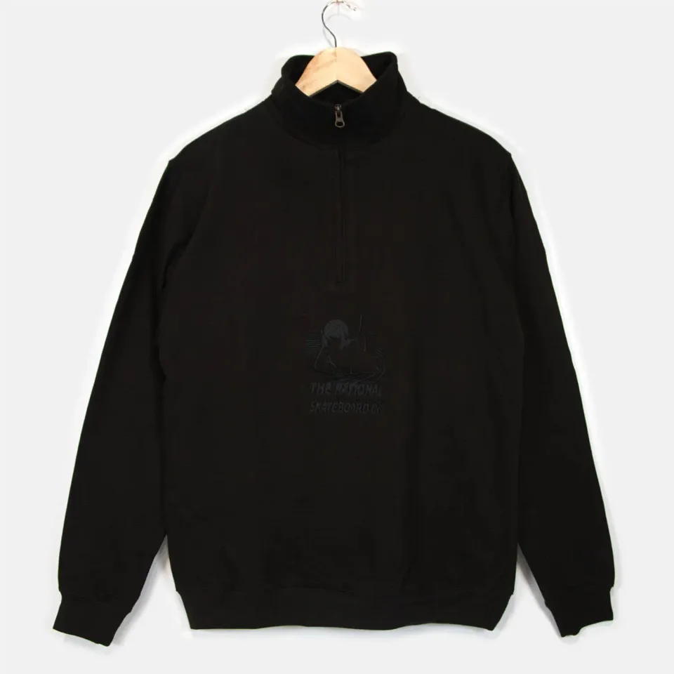 The National Ethereal felpa quarter zip nera regular fit