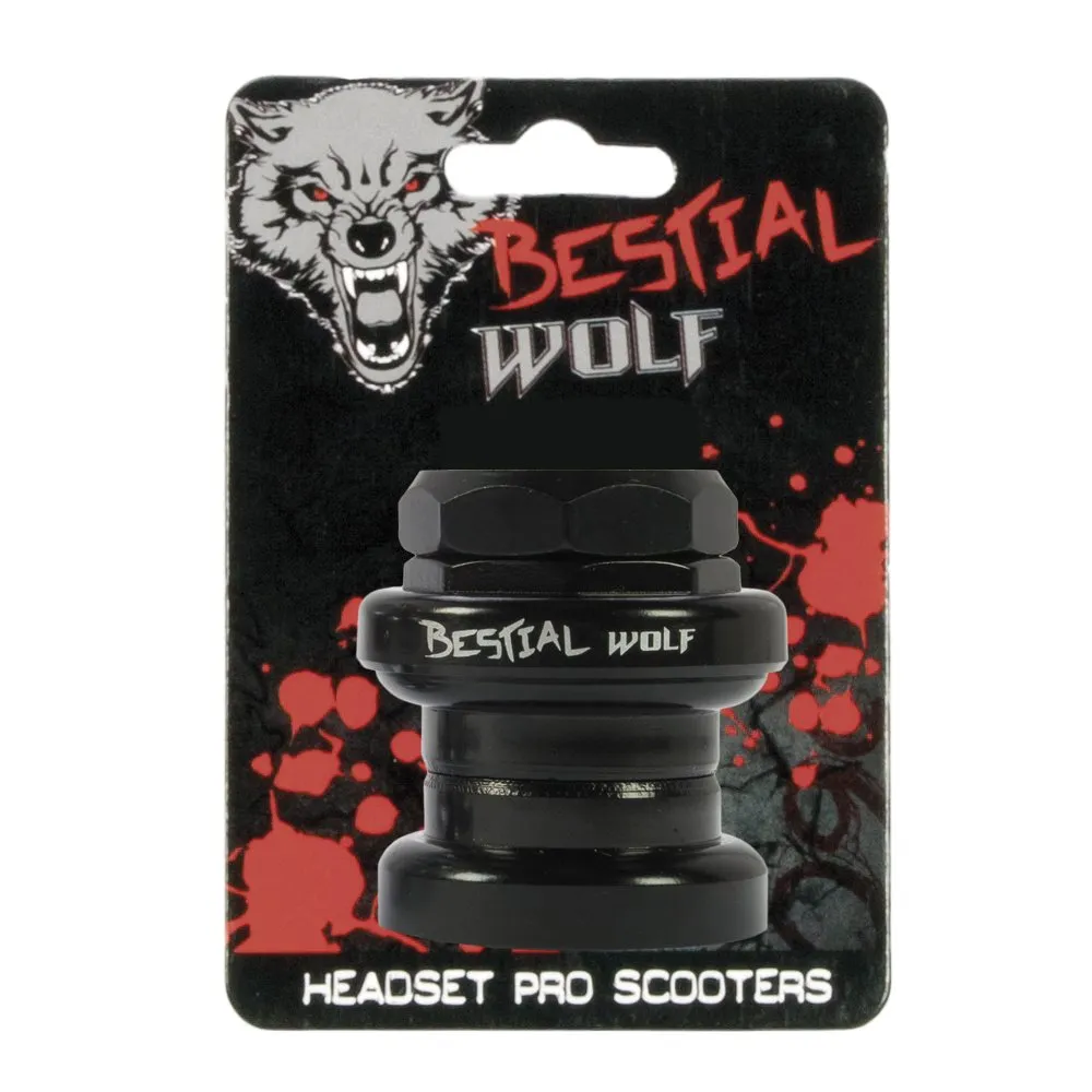 Bestial Wolf Head serie sterzo nero taglia unica acciaio