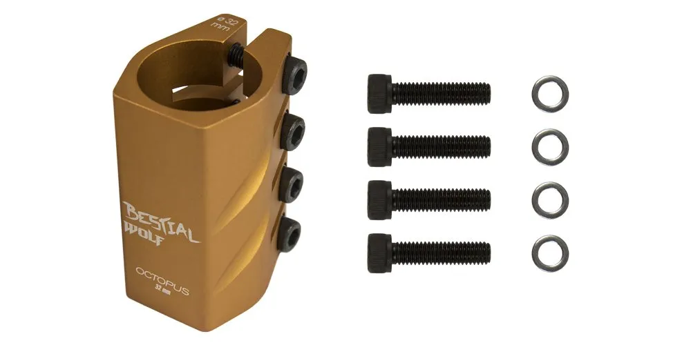 Bestial Wolf Octopus clamp monopattino 32mm oro