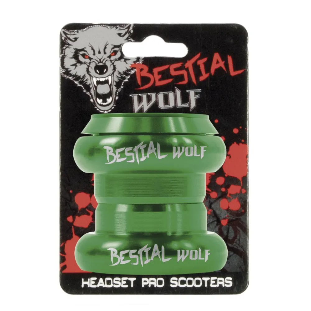 Bestial Wolf Head serie sterzo monopattino verde 60 mm