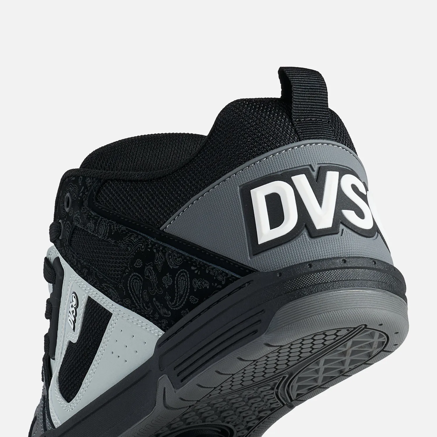 DVS Comanche scarpe skate black charcoal grey pelle