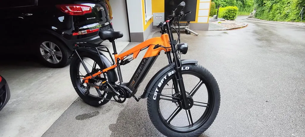 Puluma PH003 ebike fat bike arancione 26" biammortizzata